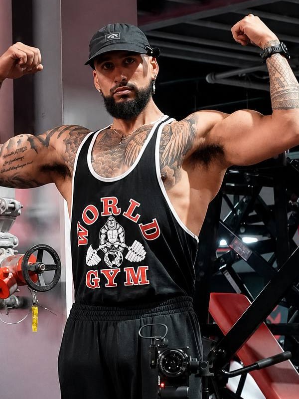 David training at World Gym